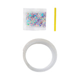 Maxbell Bubble Blowing Double Sided Tape Wall Mount Tape Creative DIY Crafts Sticky Purple Sequins