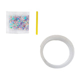Maxbell Bubble Blowing Double Sided Tape Wall Mount Tape Creative DIY Crafts Sticky Purple Sequins