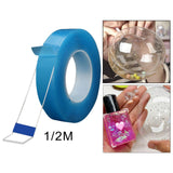 Maxbell Acrylic Blow Bubbles Tape Blue Wall Mount Tape DIY Crafting Removable Sticky Length 1M