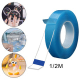 Maxbell Acrylic Blow Bubbles Tape Blue Wall Mount Tape DIY Crafting Removable Sticky Length 1M