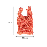 Maxbell Flexible Stretch Bag Shopping Bag Tote Washable Grocery Storage Bag Portable Orange