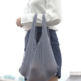 Maxbell Flexible Stretch Bag Shopping Bag Tote Washable Grocery Storage Bag Portable Orange