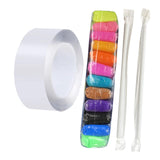 Maxbell Blow Bubbles Balloons Double Sided Tape Interesting DIY Crafts Sensory Toy Style E 100cm