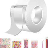 Maxbell Nano Tape with Straws and Beads Non Marking Reusable for Classroom DIY Craft
