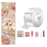Maxbell Nano Tape with Straws and Beads Non Marking Reusable for Classroom DIY Craft