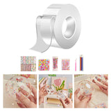 Maxbell Nano Tape with Straws and Beads Non Marking Reusable for Classroom DIY Craft