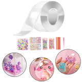 Maxbell Clear Nano Tape with Stickers Double Sided Removable for Classroom DIY Craft Beads Set