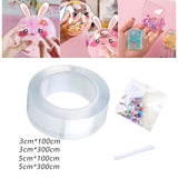 Maxbell bubble Balloons Blowing Tape Adhesive Mounting Tape Sensory Toy Clear 3cm Wide 1m Long