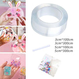 Maxbell bubble Balloons Blowing Tape Adhesive Mounting Tape Sensory Toy Clear 3cm Wide 1m Long
