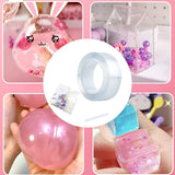 Maxbell bubble Balloons Blowing Tape Adhesive Mounting Tape Sensory Toy Clear 5cm Wide 1m Long