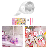 Maxbell Bubble Blowing Double Sided Tape Reusable Transparent Tape Mounting Tape Style A