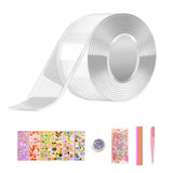 Maxbell Bubble Blowing Double Sided Tape Reusable Transparent Tape Mounting Tape Style C