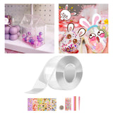 Maxbell Bubble Blowing Double Sided Tape Reusable Transparent Tape Mounting Tape Style C