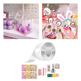 Maxbell Bubble Blowing Double Sided Tape Reusable Transparent Tape Mounting Tape Style E