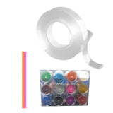 Maxbell Double Sided Tape Clear 3cm Width DIY for Relax Birthday Gift Party 100cm
