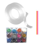 Maxbell Double Sided Tape Clear 3cm Width DIY for Relax Birthday Gift Party 200cm