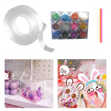 Maxbell Double Sided Tape Clear 3cm Width DIY for Relax Birthday Gift Party 500cm