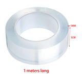 Maxbell High Sticky Width 3cm Clear Nano Tapes Waterproof Non Marking for DIY Craft 3cm 1 Meter