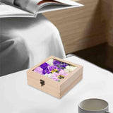 Maxbell Wooden Box Jewelry Display Case Storage Box with Glass Lid  20cmx20cmx8cm