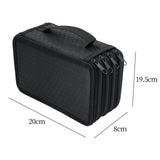 Maxbell Pencil Case Pen Bag Storage 72 Slots with Zipper for Adults Stationery Black