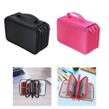 Maxbell Pencil Case Pen Bag Storage 72 Slots with Zipper for Adults Stationery Black