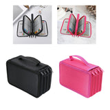 Maxbell Pencil Case Pen Bag Storage 72 Slots with Zipper for Adults Stationery Black