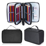 Maxbell Pencil Case Pen Bag Storage 72 Slots with Zipper for Adults Stationery Black