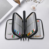 Maxbell Pencil Case Pen Bag Storage 72 Slots with Zipper for Adults Stationery Black