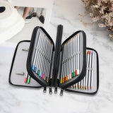 Maxbell Pencil Case Pen Bag Storage 72 Slots with Zipper for Adults Stationery Black