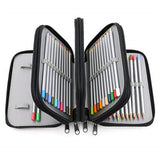 Maxbell Pencil Case Pen Bag Storage 72 Slots with Zipper for Adults Stationery Black