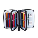 Maxbell Pencil Case Pen Bag Storage 72 Slots with Zipper for Adults Stationery Black