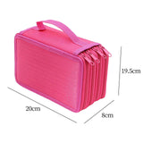 Maxbell Pencil Case Pen Bag Storage 72 Slots with Zipper for Adults Stationery Red