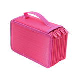 Maxbell Pencil Case Pen Bag Storage 72 Slots with Zipper for Adults Stationery Red