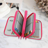 Maxbell Pencil Case Pen Bag Storage 72 Slots with Zipper for Adults Stationery Red