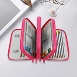 Maxbell Pencil Case Pen Bag Storage 72 Slots with Zipper for Adults Stationery Red