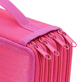 Maxbell Pencil Case Pen Bag Storage 72 Slots with Zipper for Adults Stationery Red