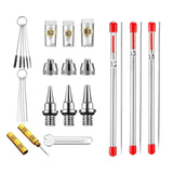 Maxbell 13Pcs 0.2mm 0.3mm 0.5mm Airbrush Needle Kits Accs Airbrush Nozzle Caps