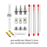 Maxbell 13Pcs 0.2mm 0.3mm 0.5mm Airbrush Needle Kits Accs Airbrush Nozzle Caps