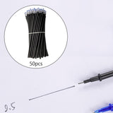 Maxbell 50Pcs Erasable Pen Refills Drawing Replace Markers Stationery Supplies Black