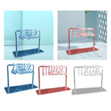 Maxbell Cute Earring Display Stand Mini Coat Hanger Rack Decor for Desktop Showcase Blue