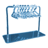 Maxbell Cute Earring Display Stand Mini Coat Hanger Rack Decor for Desktop Showcase Blue