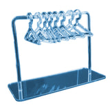 Maxbell Cute Earring Display Stand Mini Coat Hanger Rack Decor for Desktop Showcase Blue