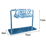 Maxbell Cute Earring Display Stand Mini Coat Hanger Rack Decor for Desktop Showcase Blue
