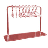 Maxbell Cute Earring Display Stand Mini Coat Hanger Rack Decor for Desktop Showcase Pink