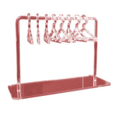 Maxbell Cute Earring Display Stand Mini Coat Hanger Rack Decor for Desktop Showcase Pink
