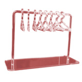 Maxbell Cute Earring Display Stand Mini Coat Hanger Rack Decor for Desktop Showcase Pink