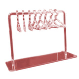 Maxbell Cute Earring Display Stand Mini Coat Hanger Rack Decor for Desktop Showcase Pink