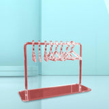 Maxbell Cute Earring Display Stand Mini Coat Hanger Rack Decor for Desktop Showcase Pink