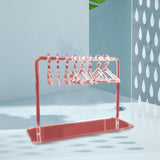Maxbell Cute Earring Display Stand Mini Coat Hanger Rack Decor for Desktop Showcase Pink