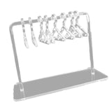 Maxbell Cute Earring Display Stand Mini Coat Hanger Rack Decor for Desktop Showcase Clear